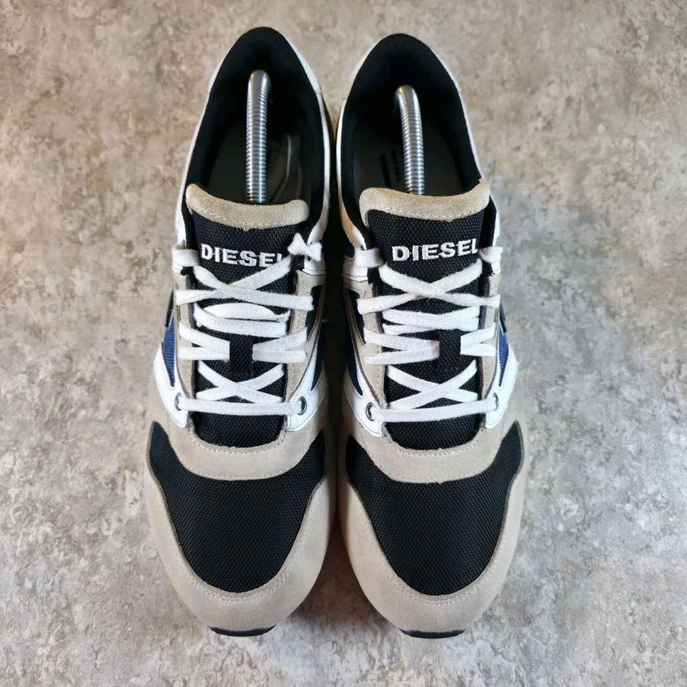 Diesel E-Boojik Shoes Mens Sneakers Size 11 Blue Black White Suede *Barely Worn.